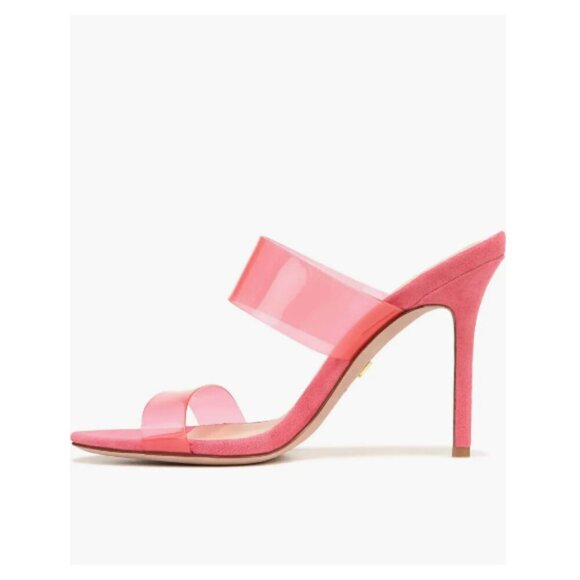 Veronica Beard 'ASHA' Transparent Dual-Band Sandals, Coral - Picture 7 of 7